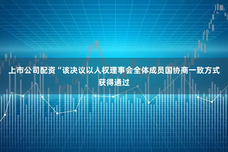 上市公司配资“该决议以人权理事会全体成员国协商一致方式获得通过