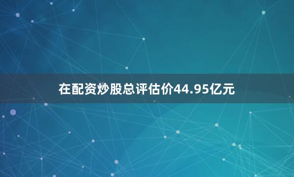 在配资炒股总评估价44.95亿元